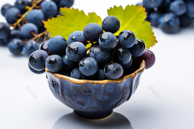 巨峰葡萄紫色绿叶装饰电商图,高清,摄影图,摄影图片,图片大全,摄影图免费下载